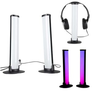Lampki RGB na biurko: 2 kolumny reagujące na muzykę
