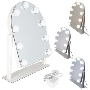 Lusterko do makijażu z 9 żarówkami LED
