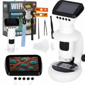 Mikroskop cyfrowy z ekranem i Wi-Fi, do 1000×