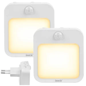 Lampki nocne LED z czujnikiem ruchu do kontaktu, 2 sztuki